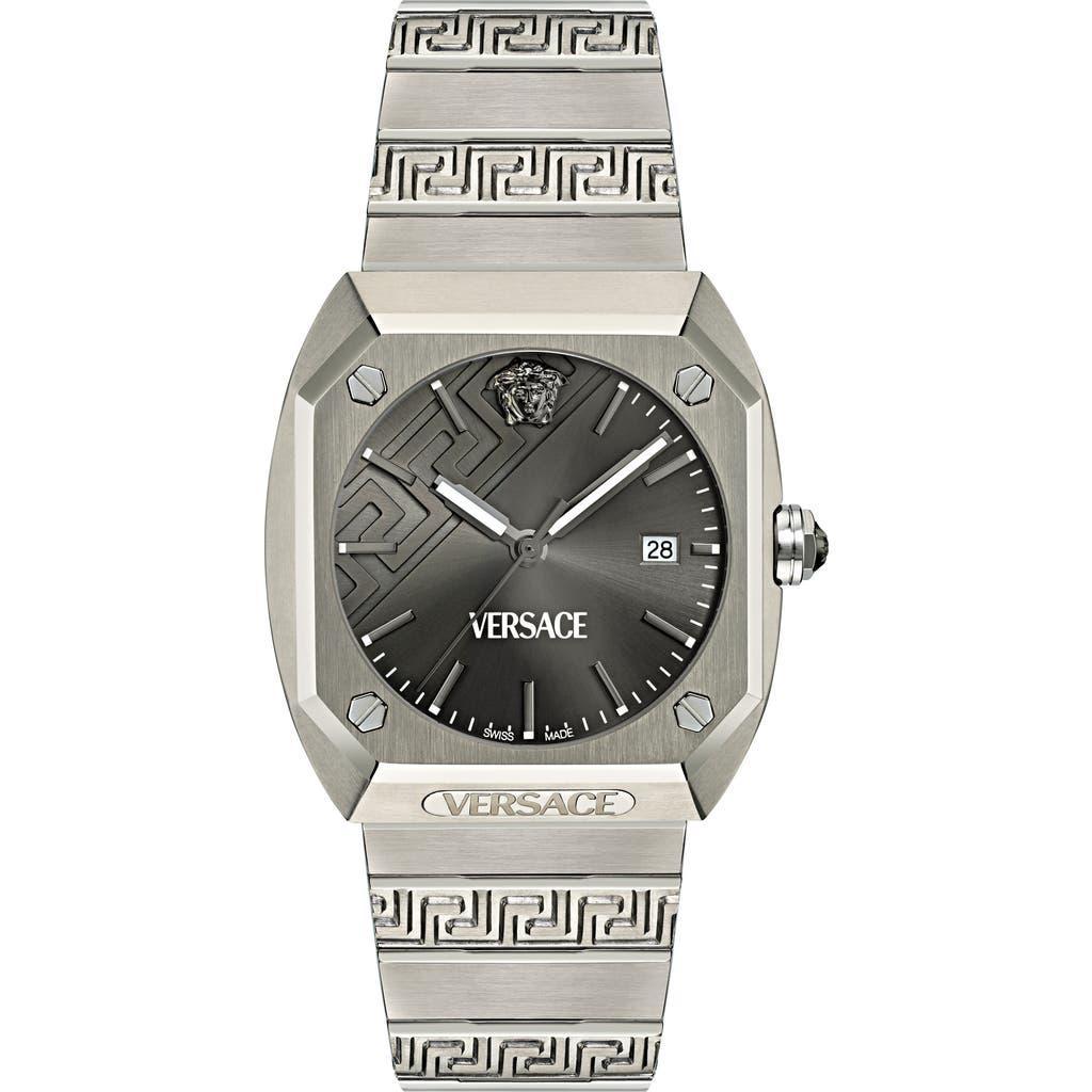 VERSACE Men's Antares Titanium Bracelet Watch/44x41.5mm In Grey Product Image