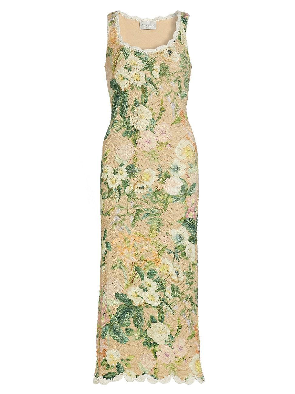 Womens Orel Floral Cotton Midi-Dress Product Image