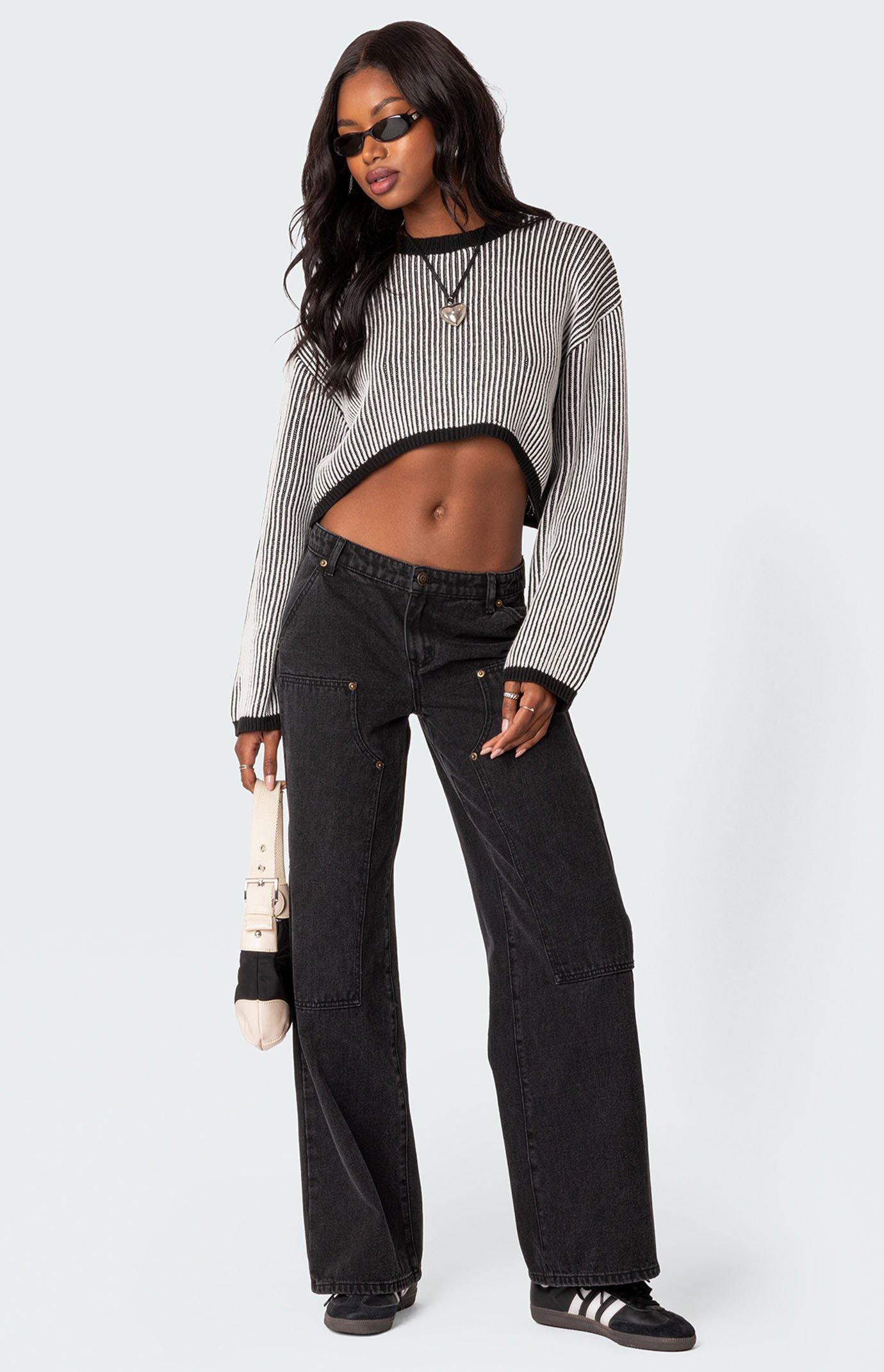 Gwenyth Textured Cropped Sweater Product Image