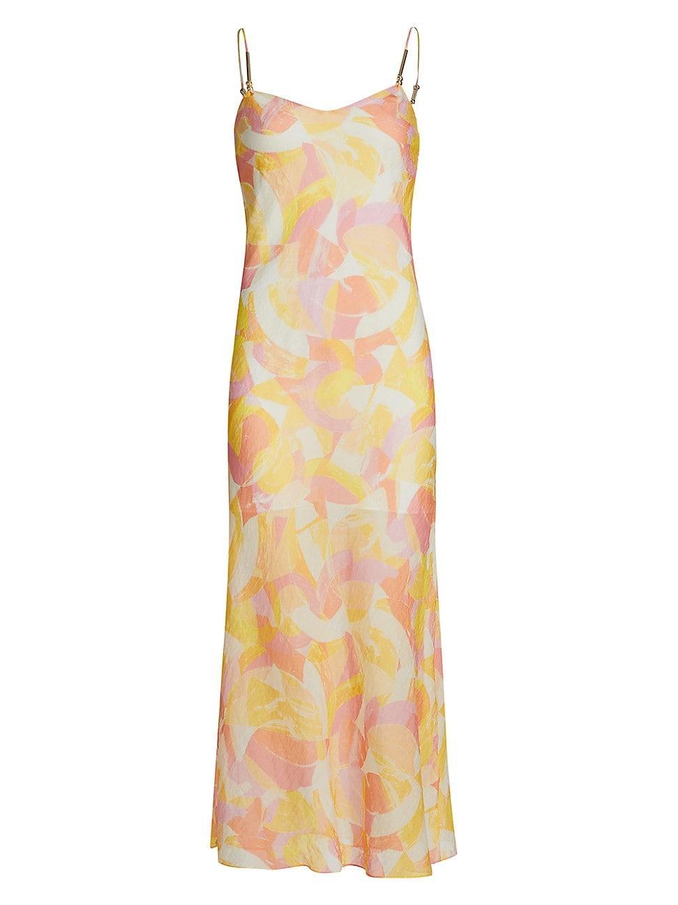 Womens Marcella Abstract Voil Midi-Dress product image