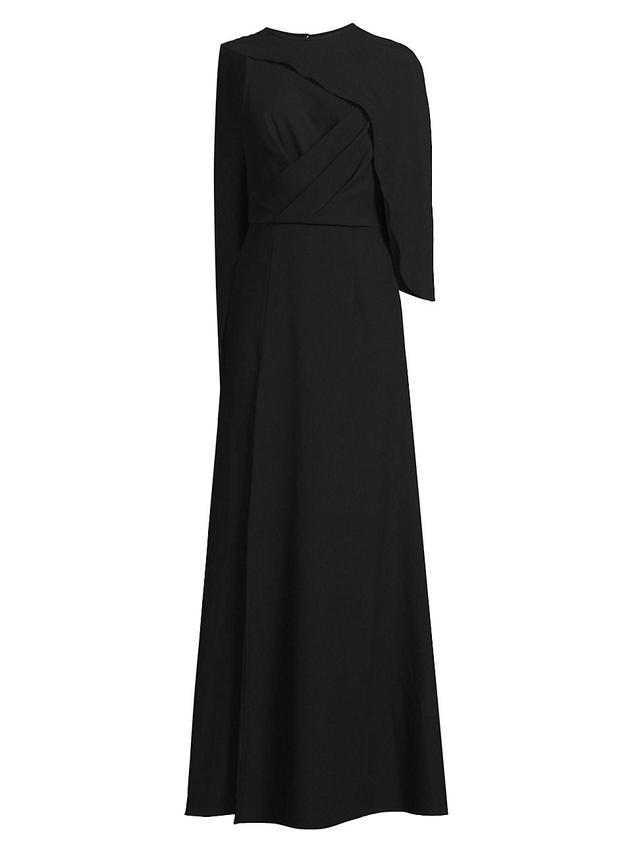 Womens Kissam Crepe Faux-Wrap Gown Product Image