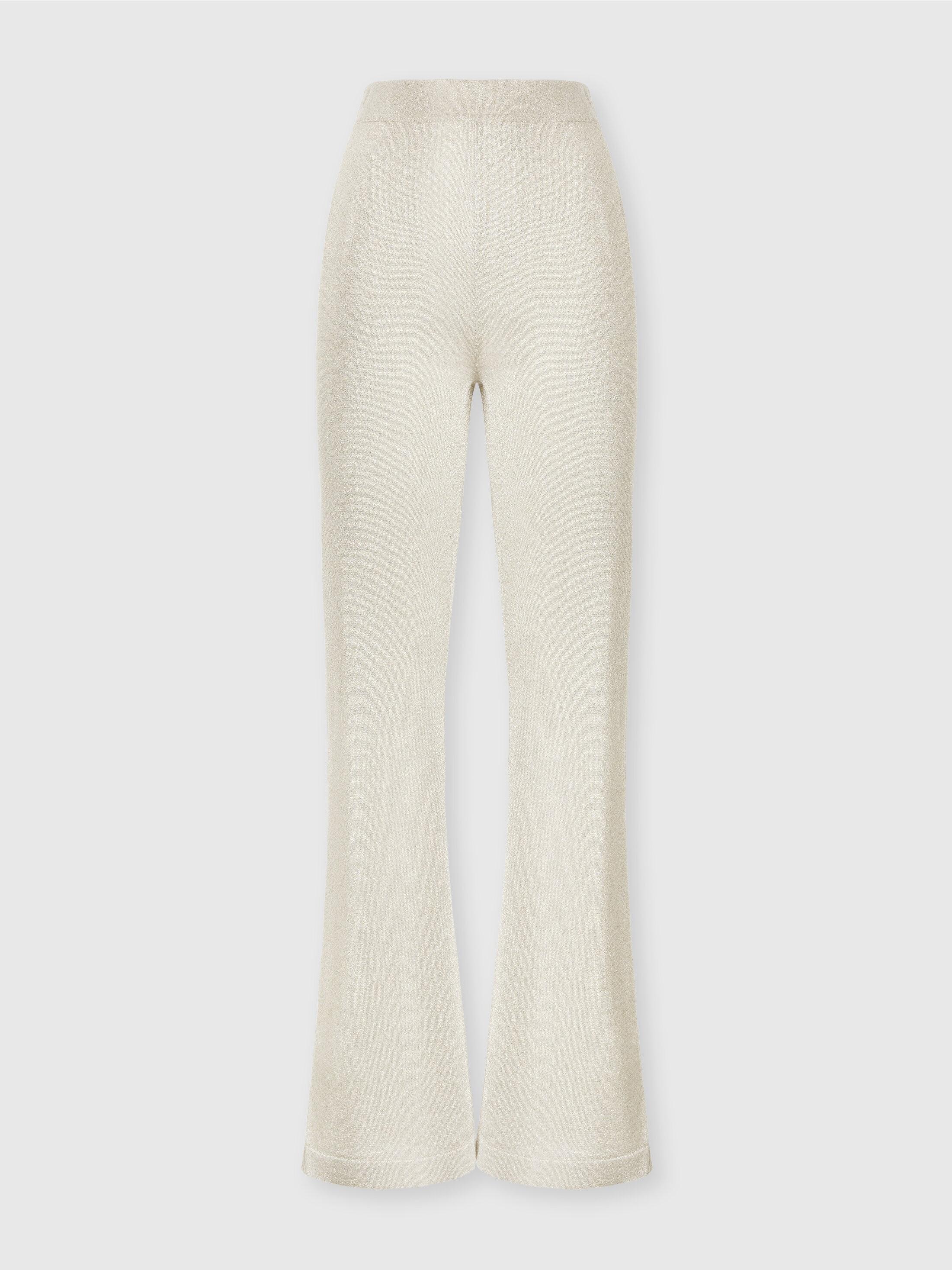 Glitter-effect viscose straight trousers product image