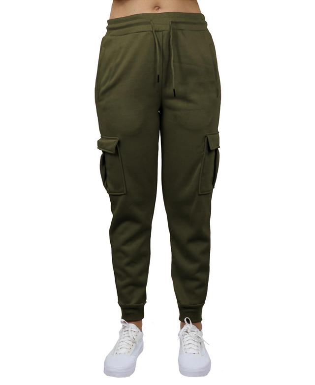 Galaxy By Harvic Womens Heavyweight Loose Fit Fleece Lined Cargo Jogger Pants Product Image