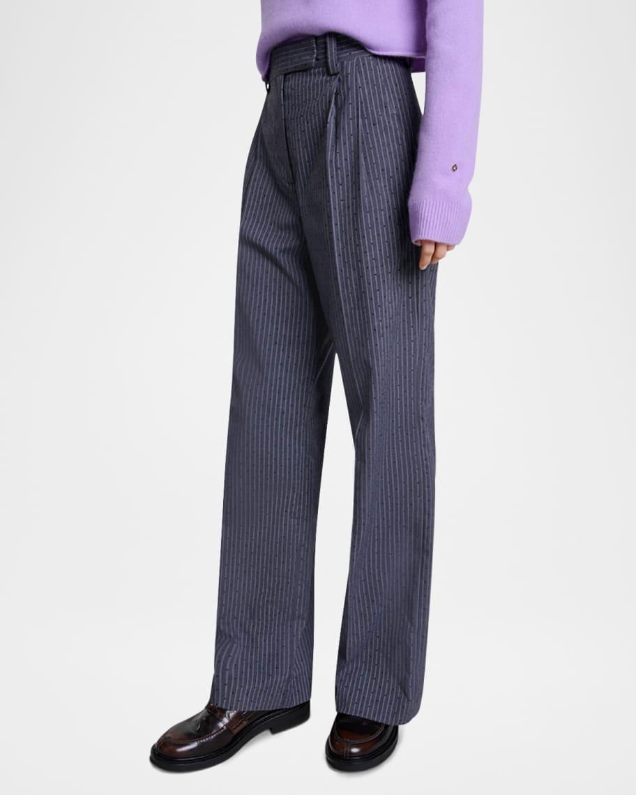 Pernon Embellished Tennis-Striped Pants product image