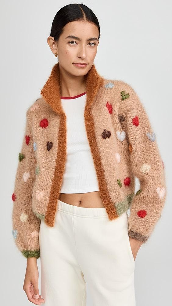 Rose Carmine Bolero Mon Amour Mohair Cardigan | Shopbop Product Image