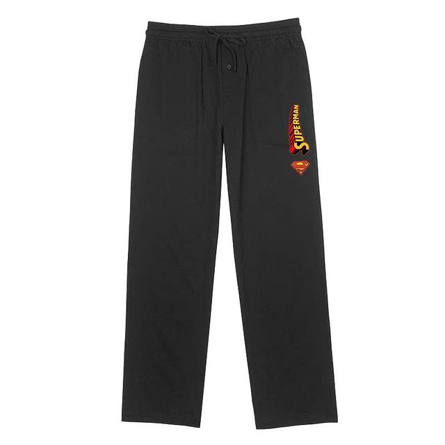 Mens Superman Emblem Pajama Pants Black Product Image