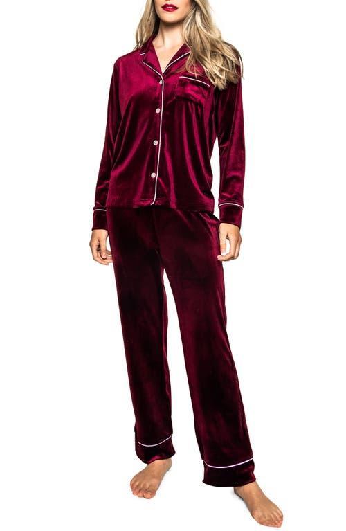 Petite Plume Womens Velour Pajamas Product Image