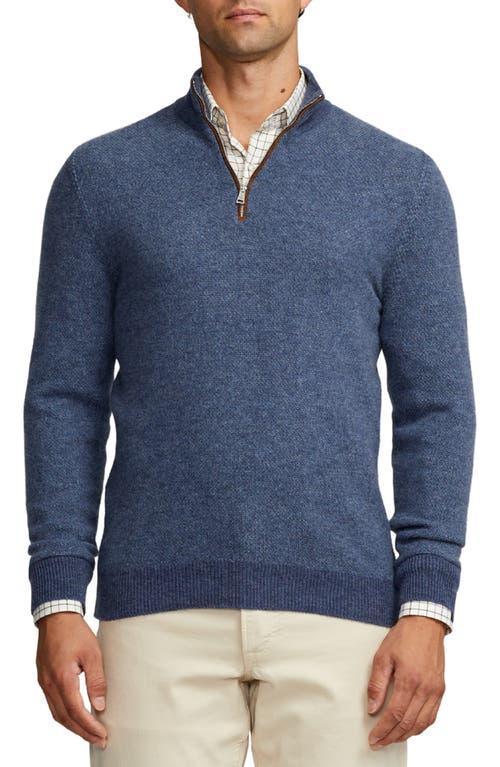 Ralph Lauren Purple Label Birds Eye Cashmere Quarter Zip Sweater Product Image