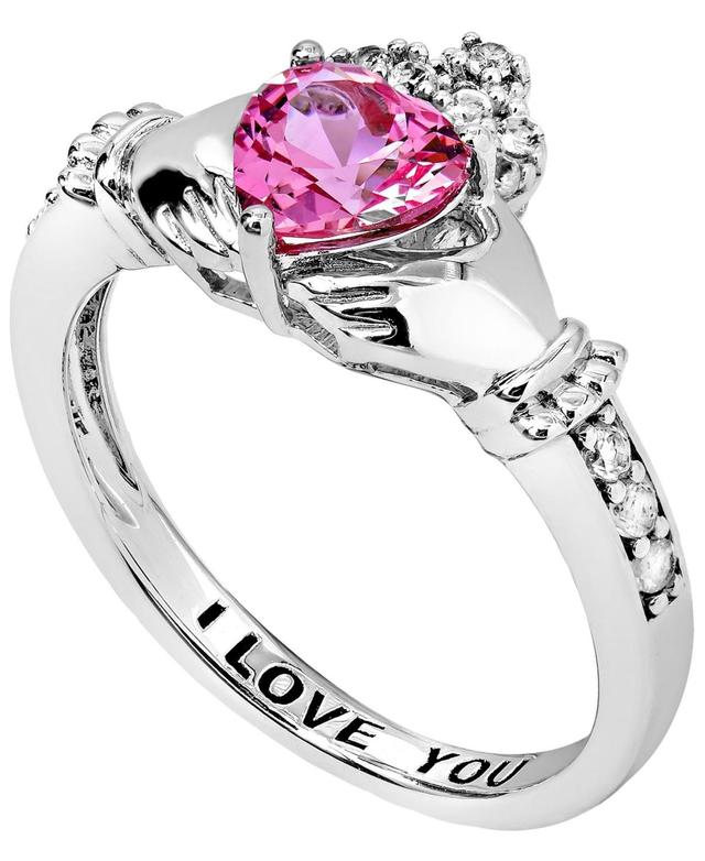 Womens Claddagh Heart Ring in Sterling Silver Product Image