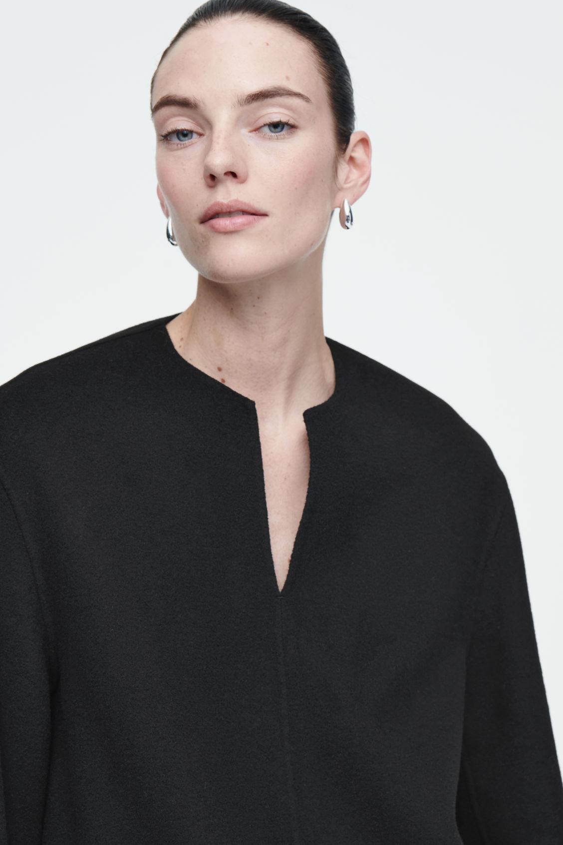 DOUBLE-FACED WOOL BLOUSE Product Image