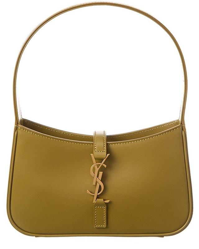 SAINT LAURENT Le 5 À 7 Mini Leather Hobo Bag In Green Product Image