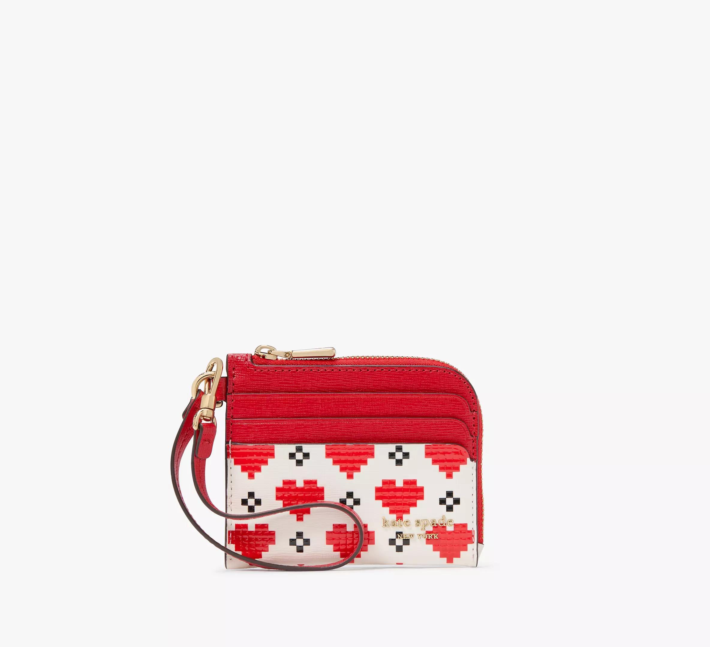 Devin Pixel Hearts Coin Card Case Wristlet Product Image