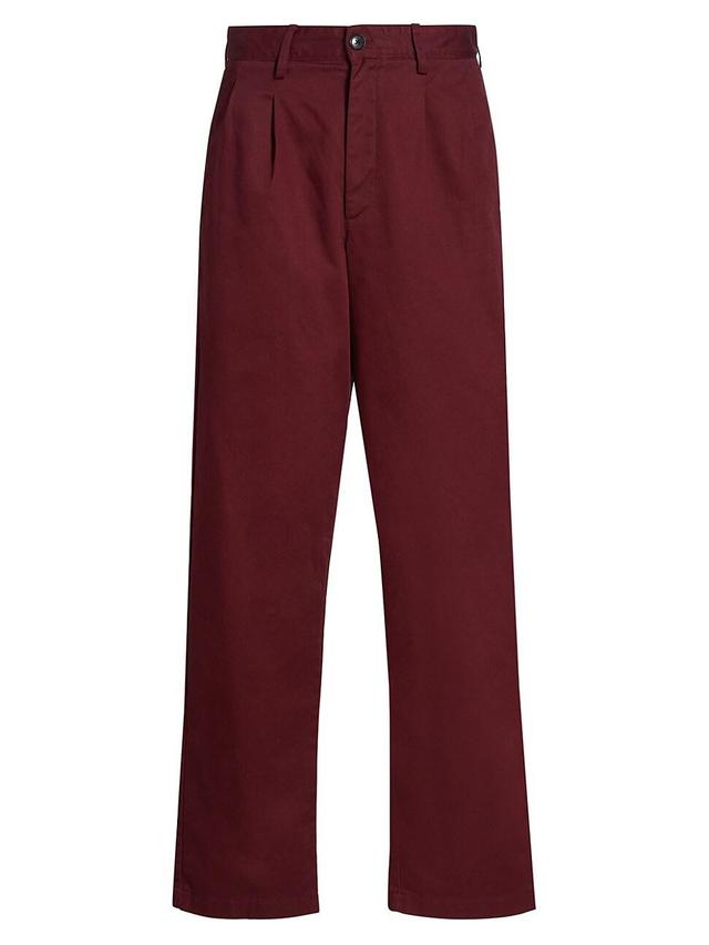 Mens Double-Pleat Chino Pants Product Image