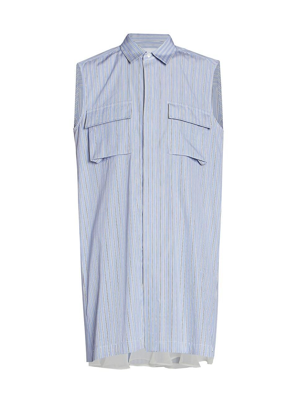 Sacai x Thomas Mason Stripe Sleeveless Mini Shirtdress Product Image