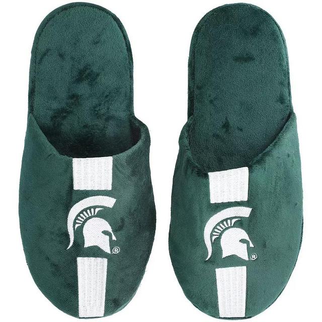 Mens FOCO Michigan State Spartans Striped Team Slippers Product Image