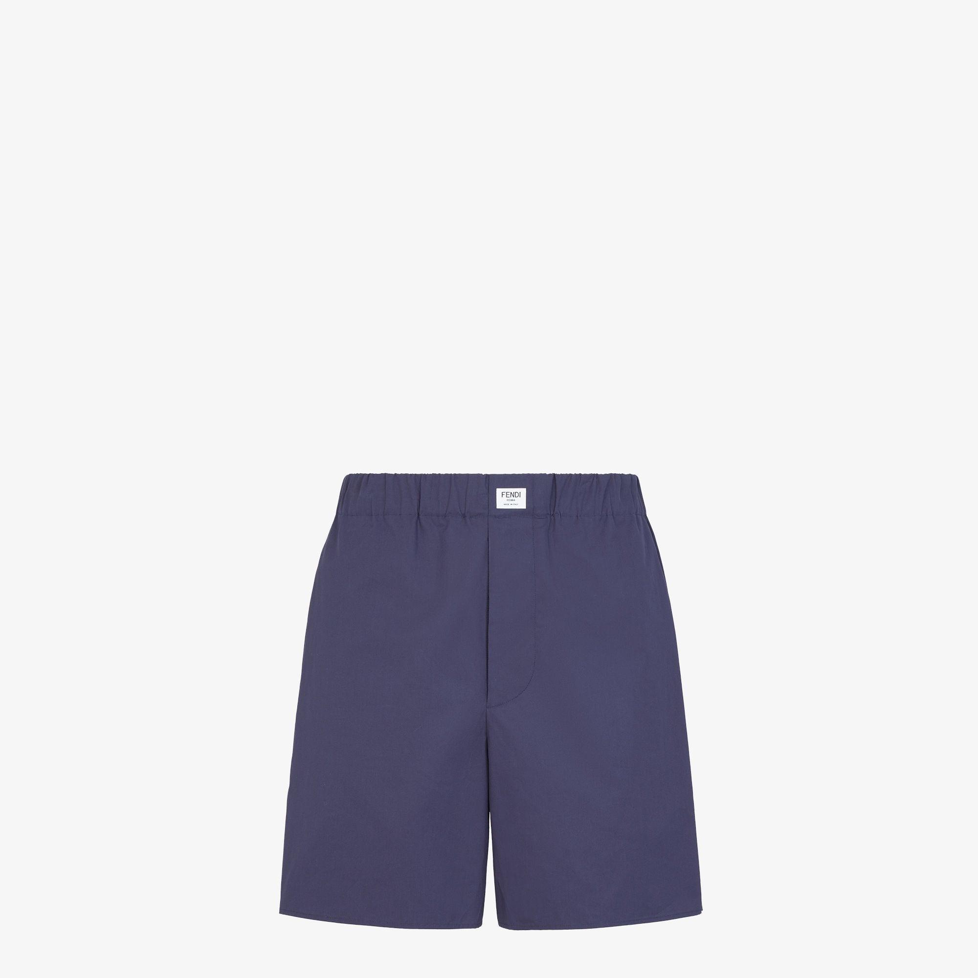 BermudasDark blue poplin shorts Product Image