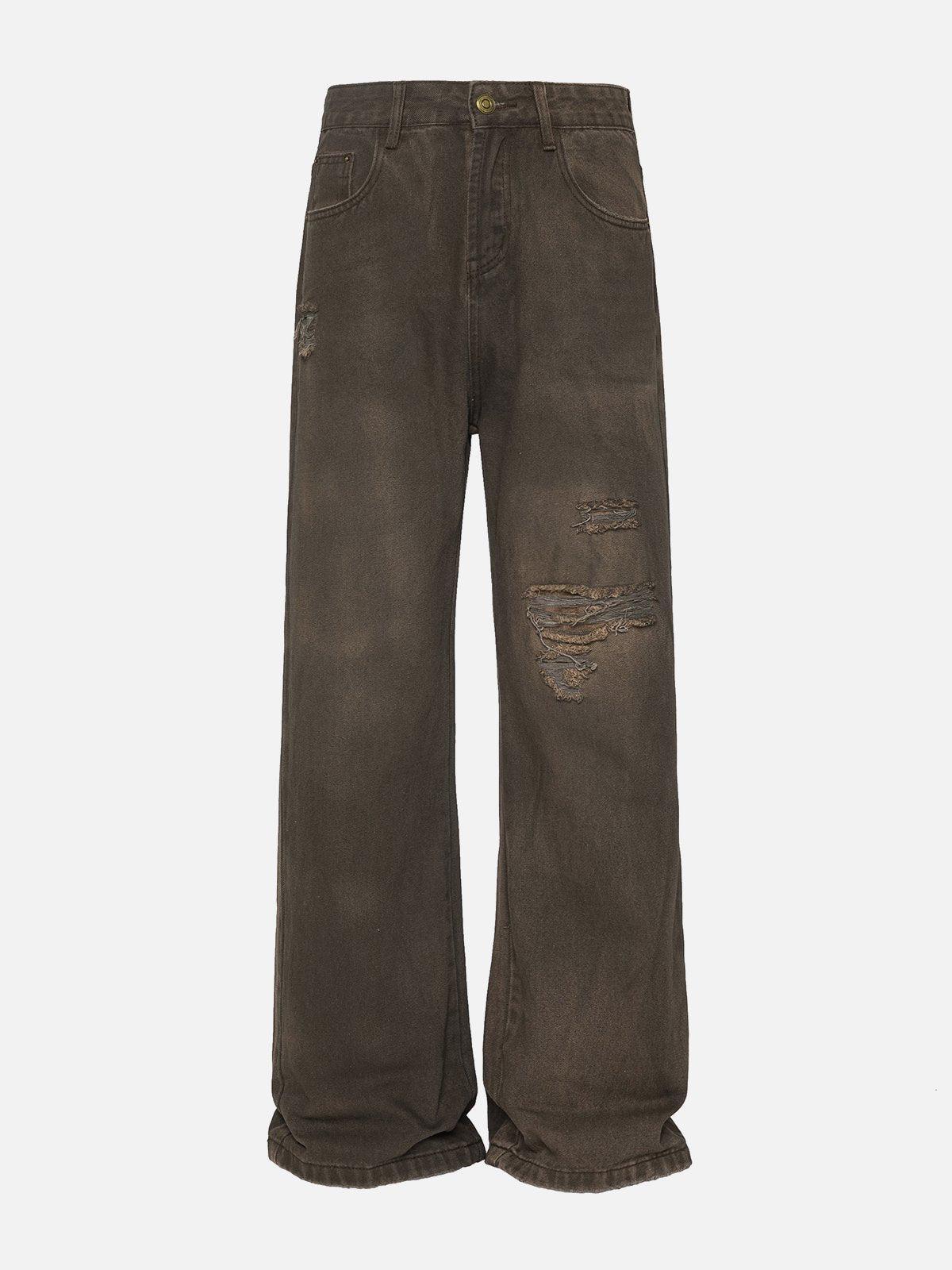 Aelfric Eden Distressed Washed Slim Jeans Product Image