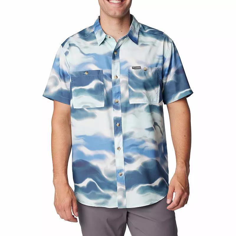 Big & Tall Columbia Utilizer Print Short Sleeve Woven Button-Down Shirt, Mens Product Image