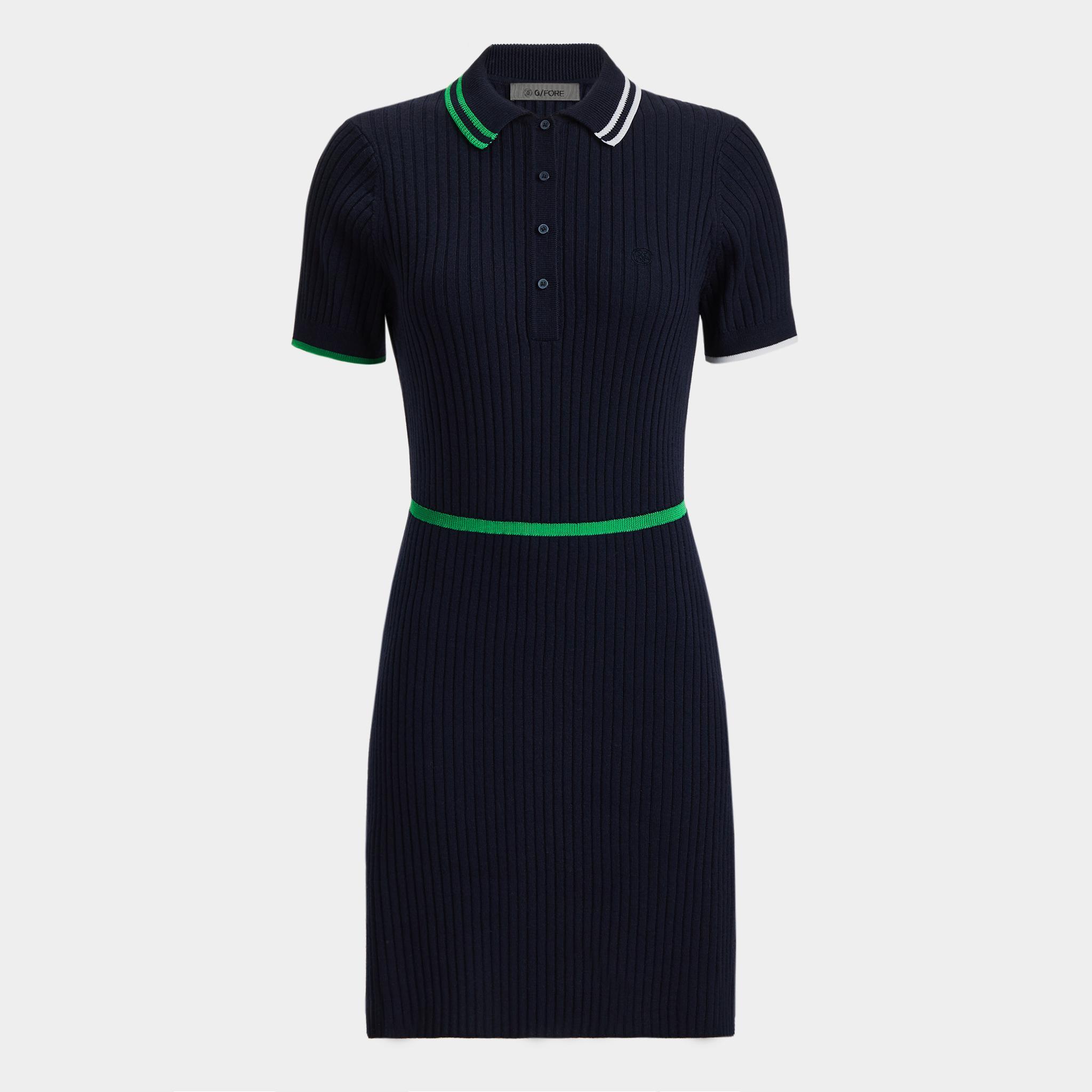 MERINO WOOL SWEATER POLO DRESS Product Image