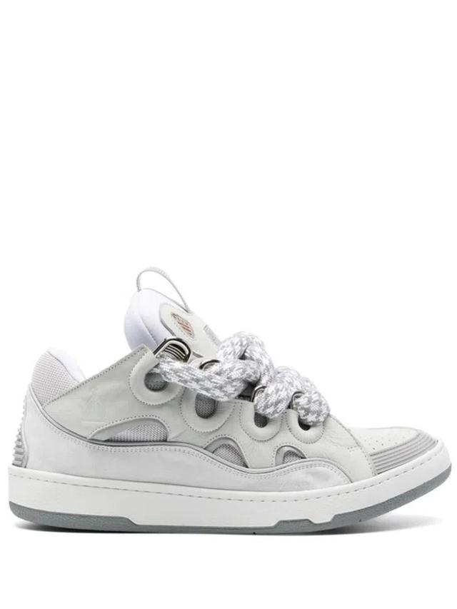 LANVIN Curb 3.0 Sneakers In 0013 White/grey Product Image