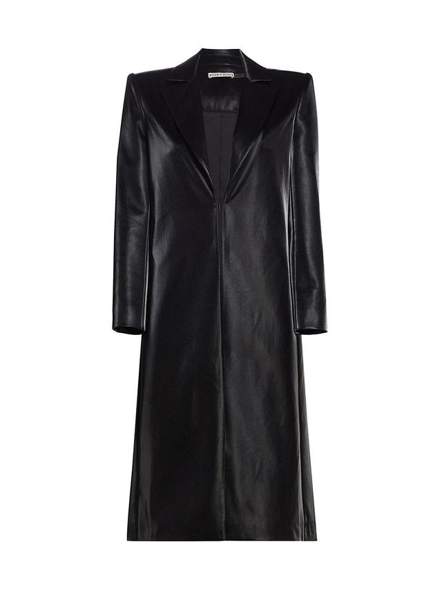 Womens Mya Faux-Leather Longline Jacket Product Image