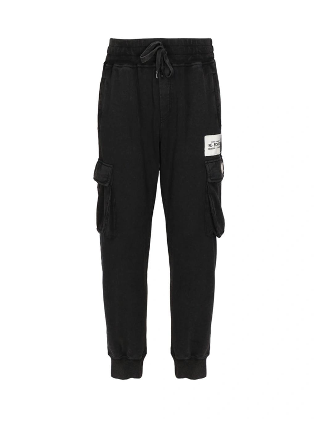 Logo Plaque Cargo Pants In Black Product Image