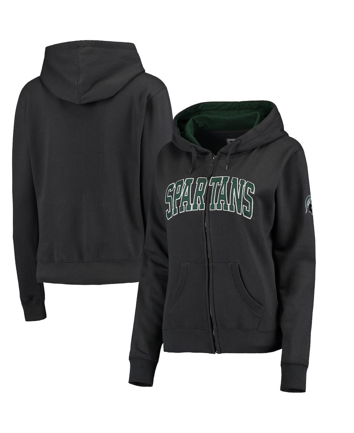 Womens Charcoal Michigan State Spartans Arched Name Full-Zip Hoodie Product Image