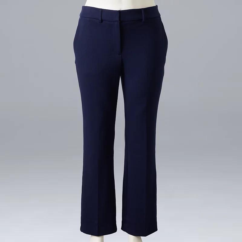 Plus Size Simply Vera Vera Wang High-Rise Flare Trousers, Womens Product Image