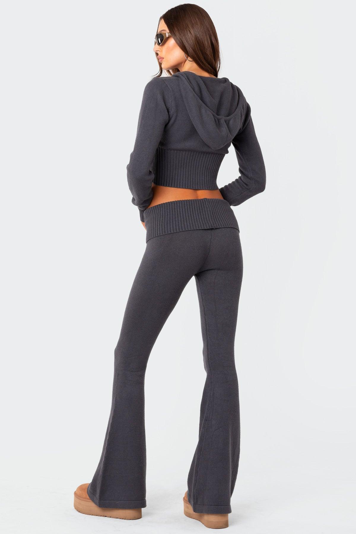 Desiree Knitted Low Rise Fold Over Pants Product Image