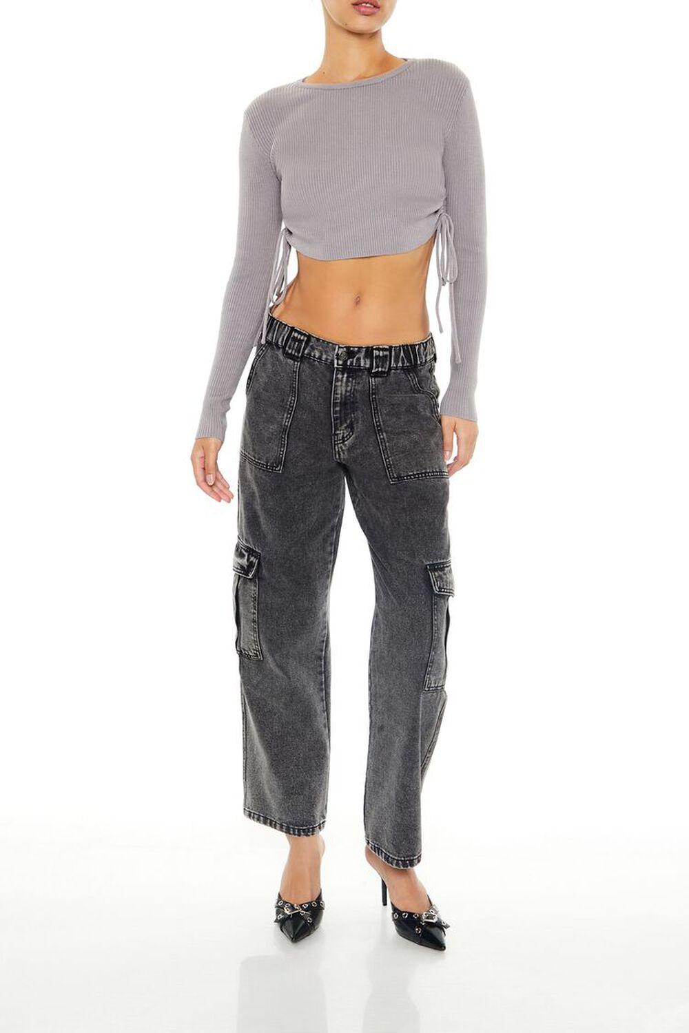 Ruched Cropped Sweater | Forever 21 Product Image