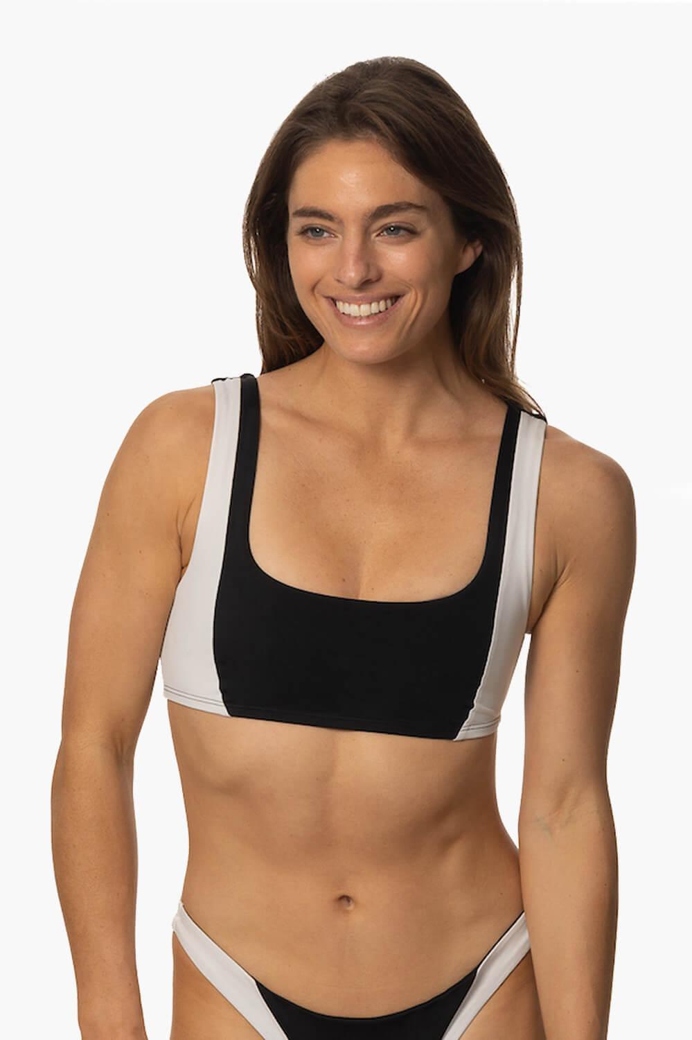 Paige Bikini Top - Black & White Female Product Image