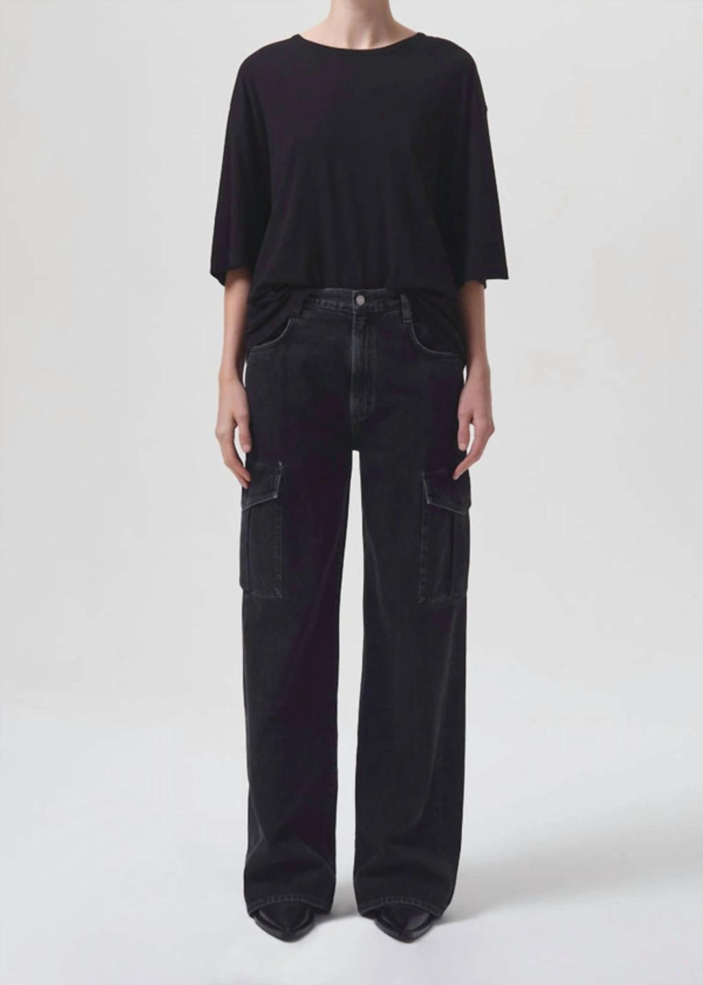 AGOLDE Spider Minka Cargo Jeans In Black Product Image