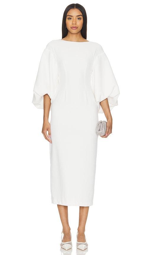 Lovers and Friends Evonne Midi Dress in Ivory Product Image