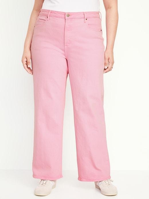 Extra High-Waisted Sky-Hi Wide-Leg Jeans Product Image