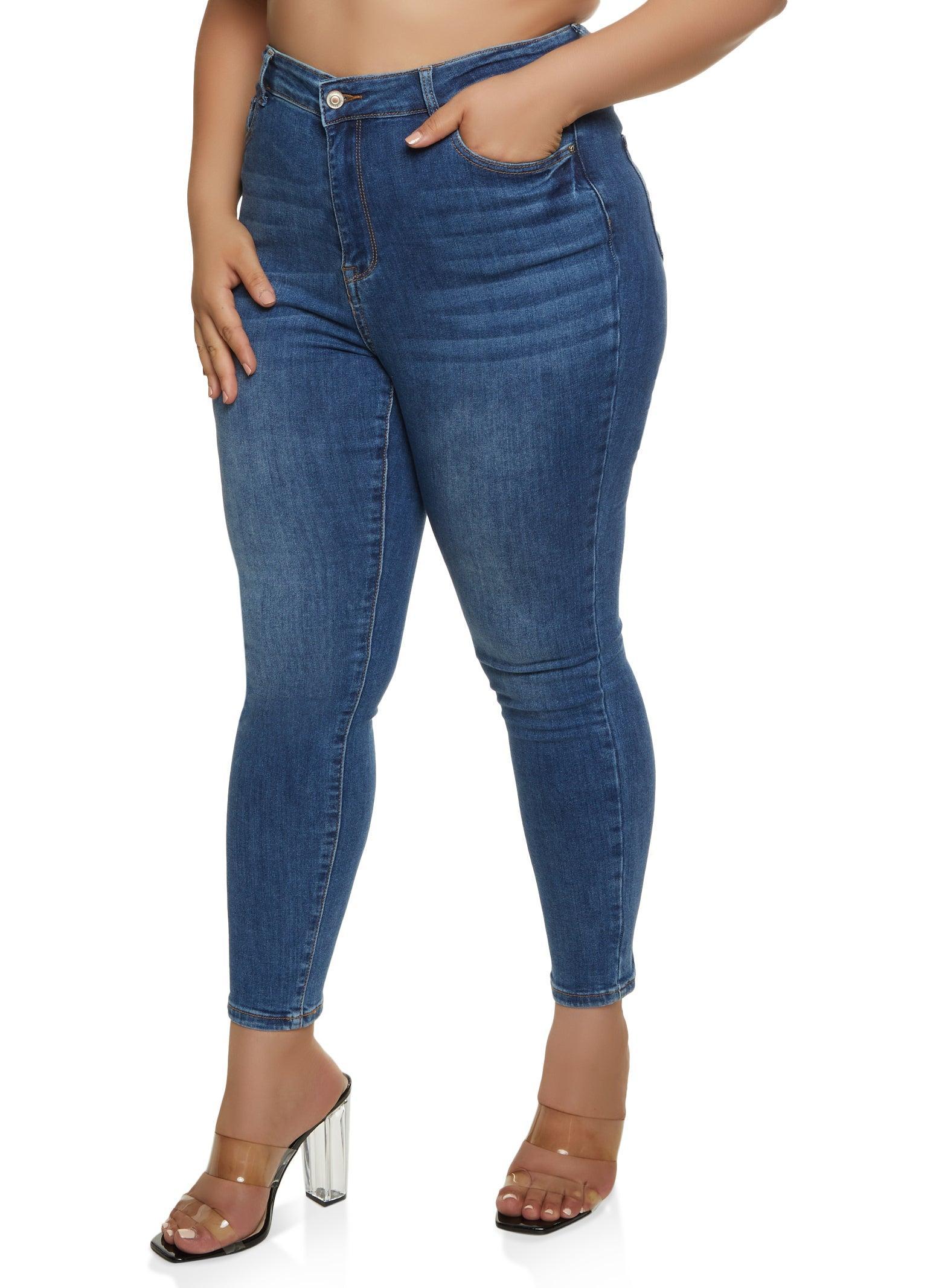 Womens Plus Size WAX Basic High Waist Skinny Jeans Product Image