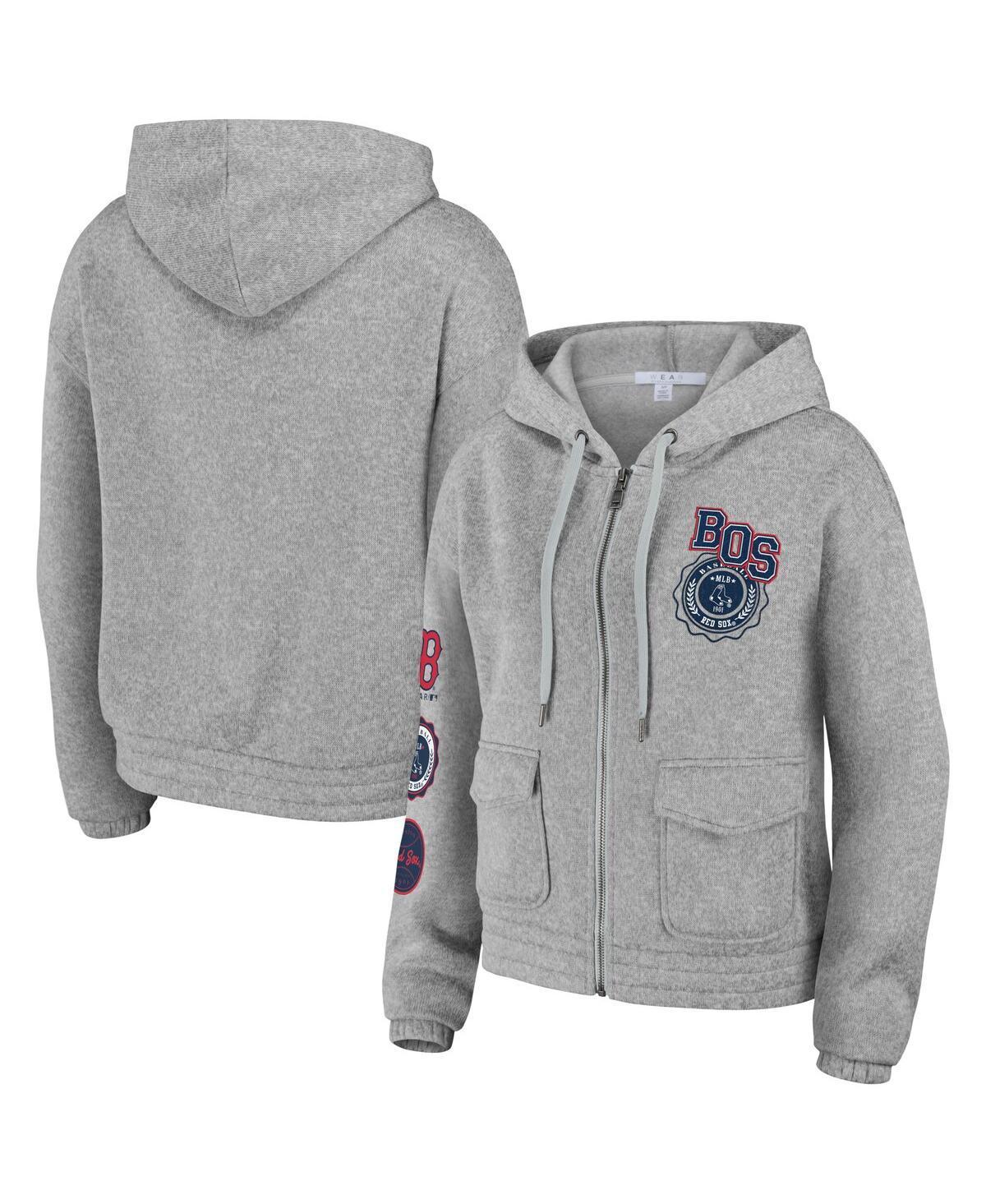 Womens WEAR by Erin Andrews Gray Boston Red Sox Full-Zip Hoodie Product Image