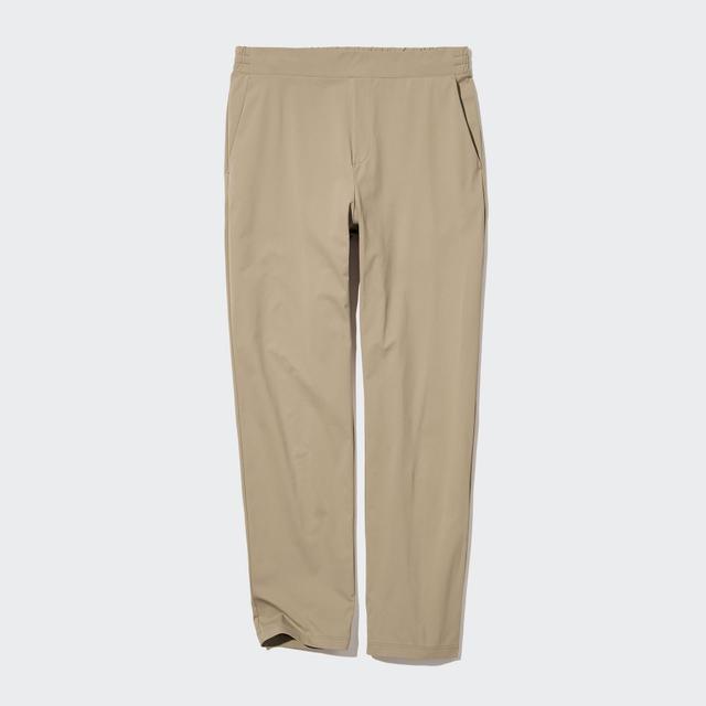 Mens Ultra Stretch Dry-Ex Tapered Pants with Quick-Drying Beige Medium UNIQLO US Product Image