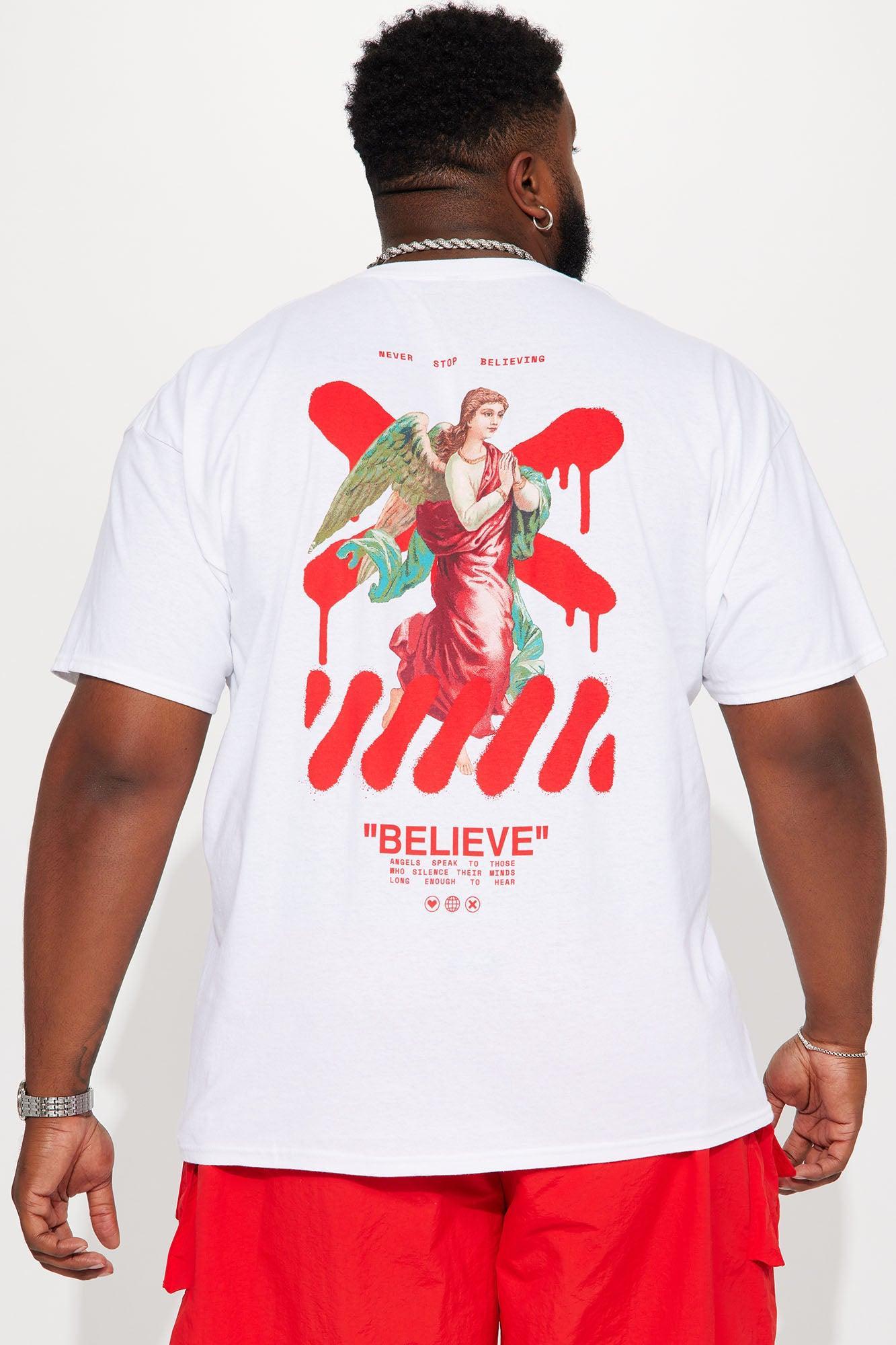 Never Stop Believing Short Sleeve Tee - White Product Image