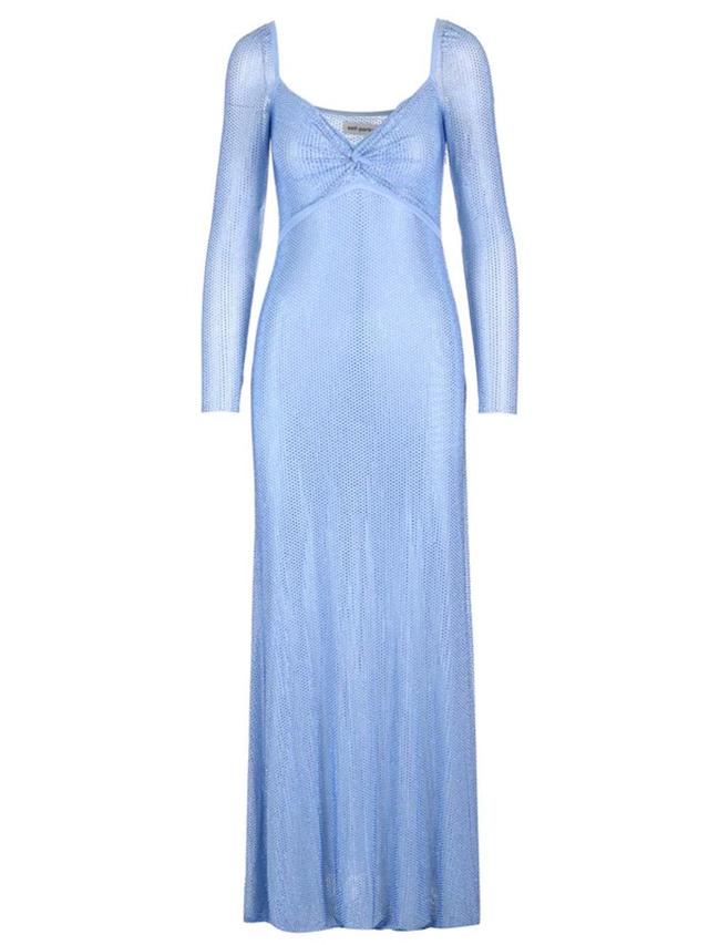 Fluid Jersey Maxi Dress In Blue Product Image