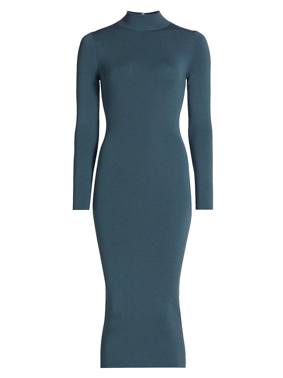 Womens Merino-Blend Knit Midi Dress Product Image