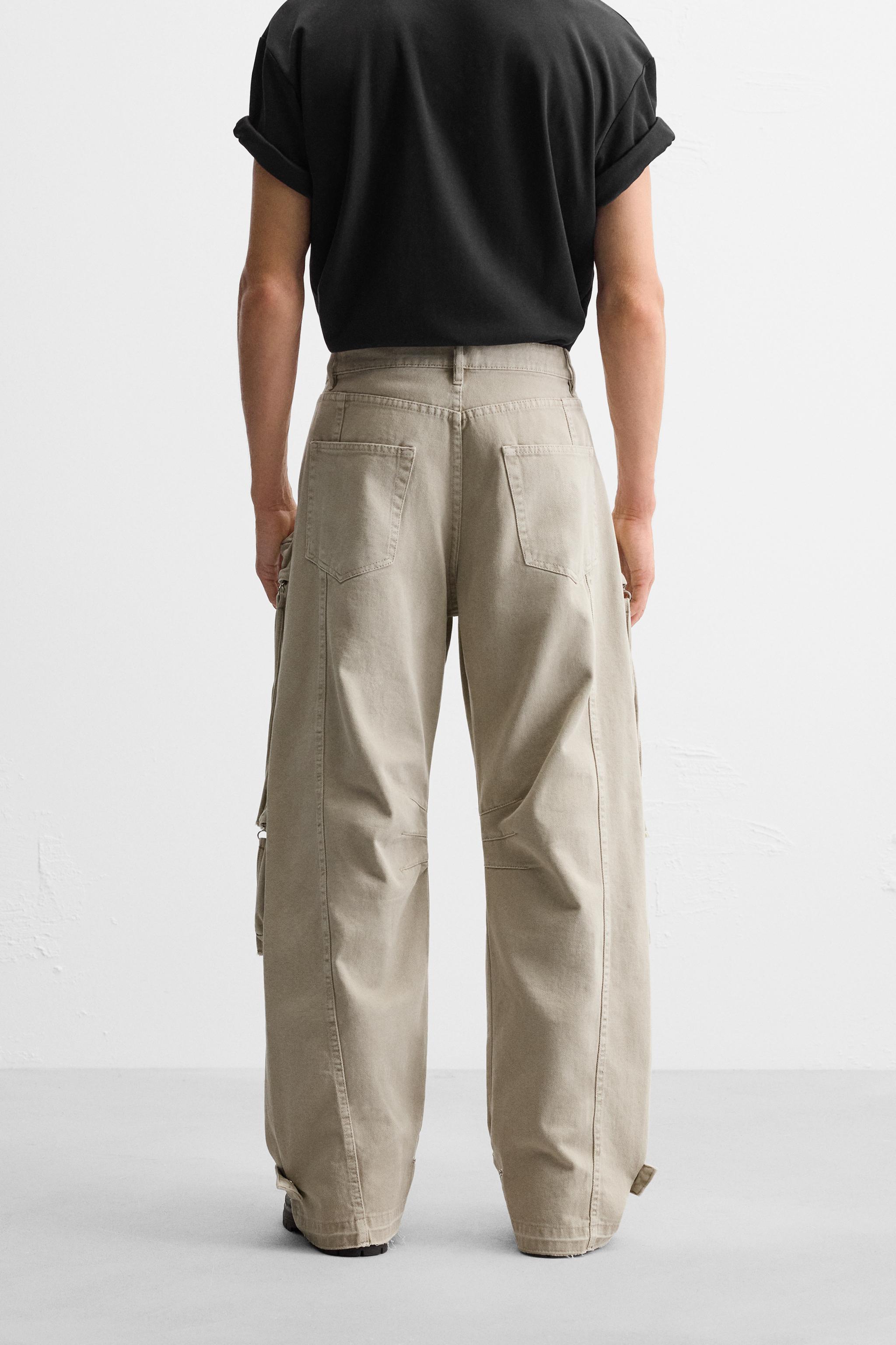 POCKET DENIM CARGO PANTS Product Image