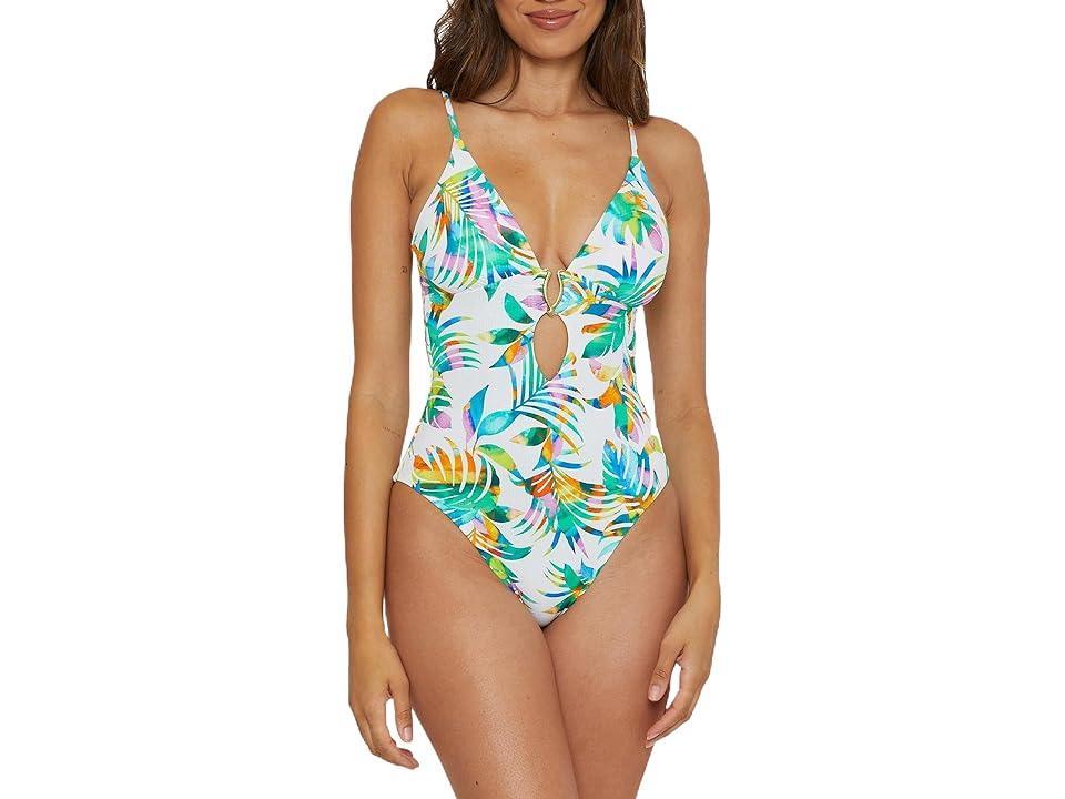 BECCA Isle Verde Plunge One Piece Women's Swimsuits One Piece Product Image