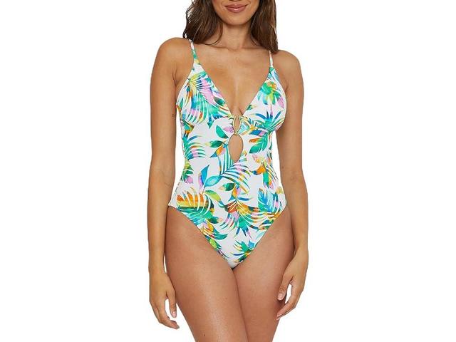 BECCA Isle Verde Plunge One Piece Women's Swimsuits One Piece Product Image