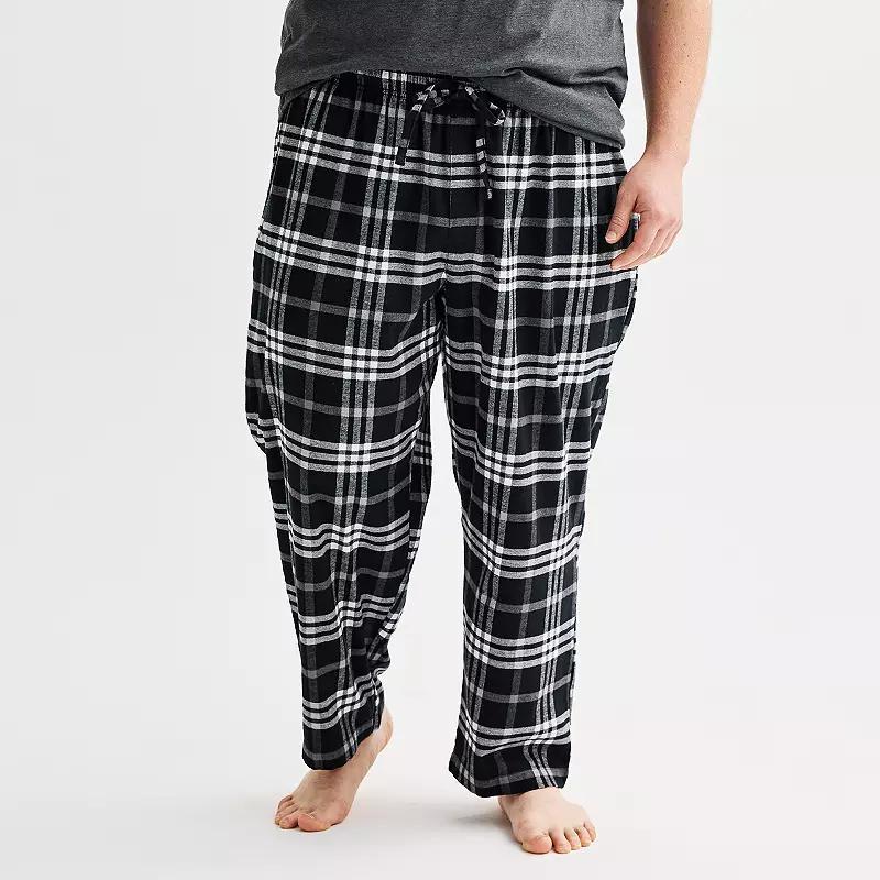 Big & Tall Sonoma Goods For Life Flannel Drawstring Pajama Pants, Mens Product Image