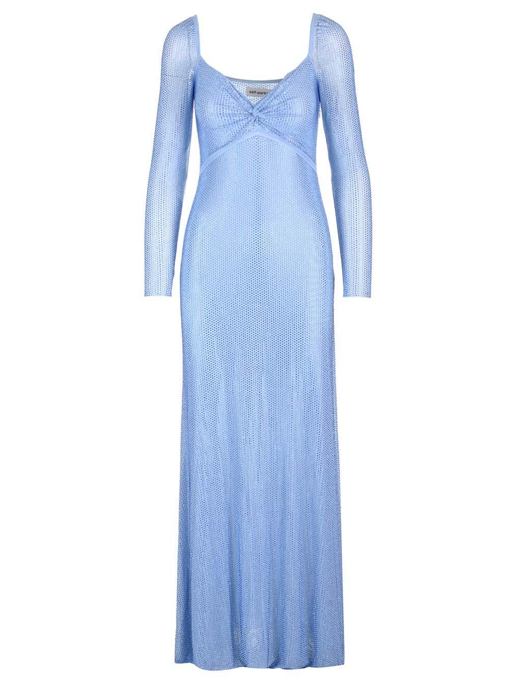 Fluid Jersey Maxi Dress In Blue Product Image