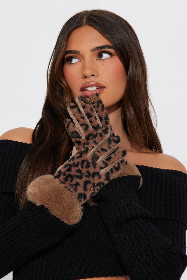 She's Fierce And Classic Gloves - Leopard Product Image