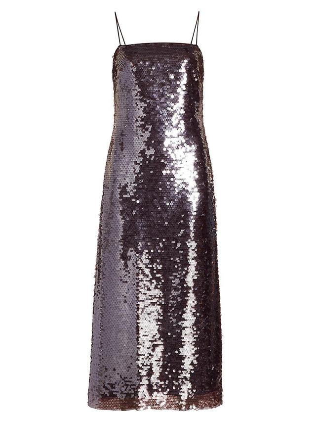 Womens Lenox Sequined Slip Midi-Dress Product Image