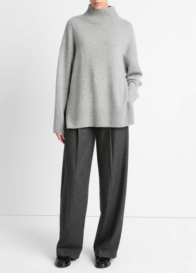 Wool-Cashmere Drop-Shoulder Turtleneck Sweater Product Image