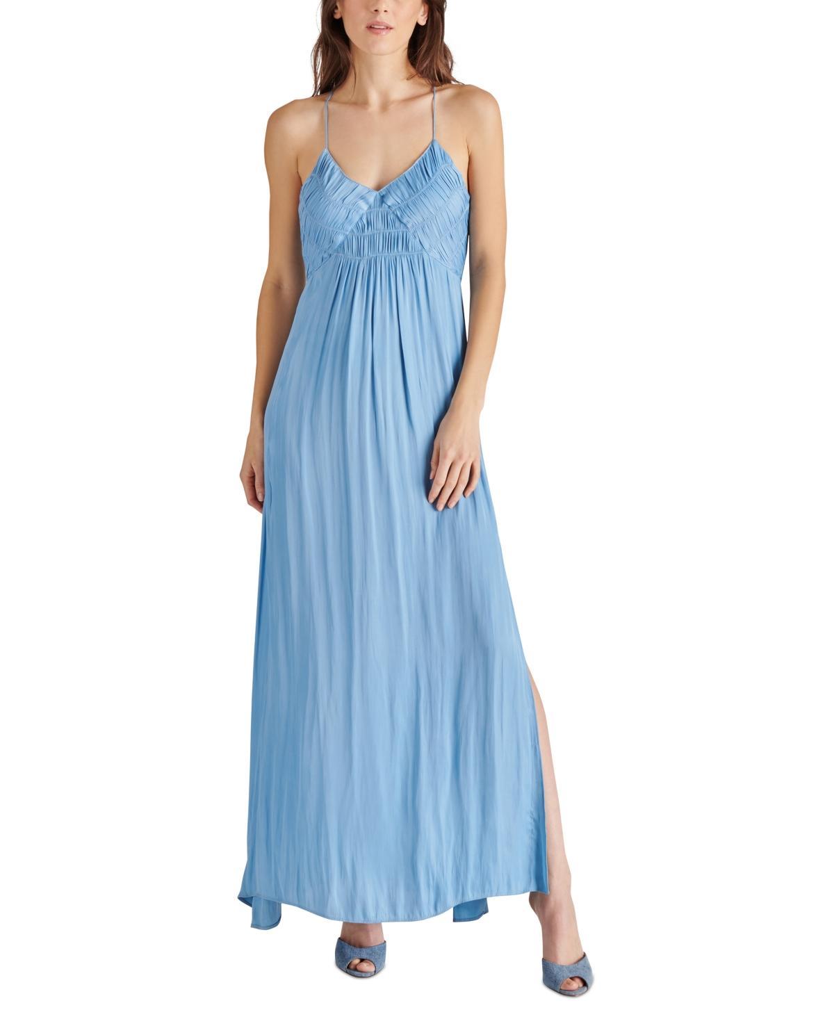 Steve Madden Womens Brianna Smocked Tie-Back Maxi Dress Product Image