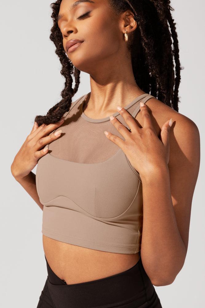 Celeste Mesh Crop Bralette - Leafless Tree Product Image